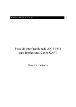 Placa de interface de rede AXIS 1611 para Impressoras Canon CAPT