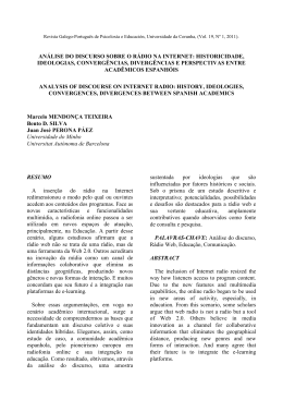 Análise do Discurso sobre a rádio na Internet