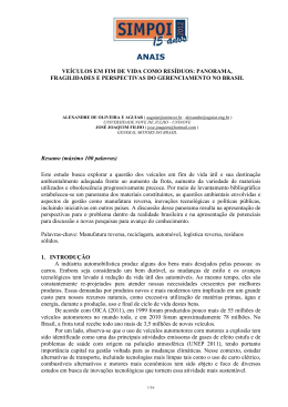 VE&Iacute;CULOS EM FIM DE VIDA COMO RES&Iacute;DUOS