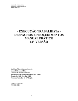 execu&ccedil;&atilde;o trabalhista - Tribunal Regional do Trabalho da 6&ordf; Regi&atilde;o