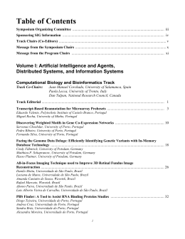 Proceedings Table Of Content