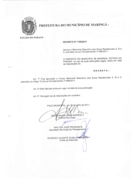 PREFEITURA DO MUNICÍPIO DE MARINGÁ -