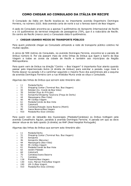 COMO CHEGAR AO CONSULADO DA IT&Aacute;LIA EM RECIFE