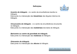 Pontos Not&aacute;veis do Tri&acirc;ngulo