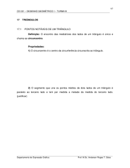 97 17 TRI&Acirc;NGULOS 17.1 PONTOS NOT&Aacute;VEIS DE UM TRI&Acirc;NGULO