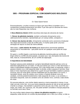 sbs &ndash; programa especial com significado biol&oacute;gico mama
