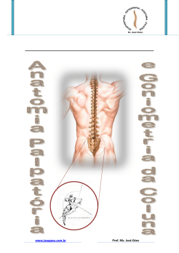 Anatomia Palpat&oacute;ria e Goniometria da Coluna Vertebral