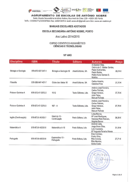 Escola Secund&aacute;ria /3 Ant&oacute;nio Nobre &ndash; Ci&ecirc;ncias e Tecnologias