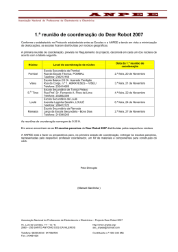 Primeira Reuni&atilde;o de Coordena&ccedil;&atilde;o
