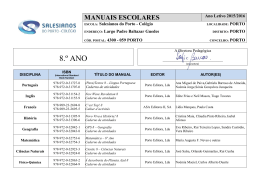 lista de manuais escolarres adoptados