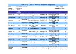 2009/2010 Lista de manuais escolares adoptados