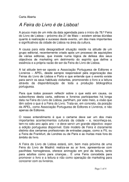 A Feira do Livro &eacute; de Lisboa!