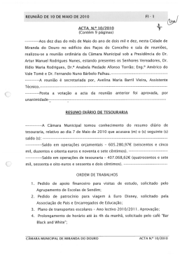 Ata 10 | 2010 - Câmara Municipal de Miranda do Douro
