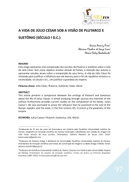 a vida de j&uacute;lio c&eacute;sar sob a vis&atilde;o de plutarco e