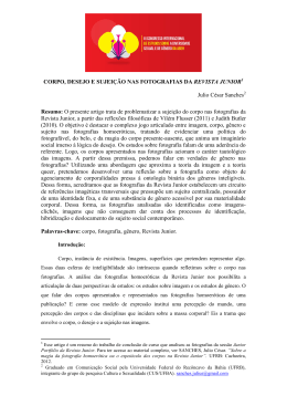 Julio C&eacute;sar Sanches. CORPO, DESEJO E SUJEI&Ccedil;&Atilde;O NAS