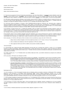 PROCESSO ADMINISTRATIVO SANCIONADOR RJ 2006