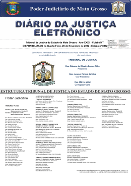 Poder Judiciário - Tribunal de Justiça do Estado de Mato Grosso