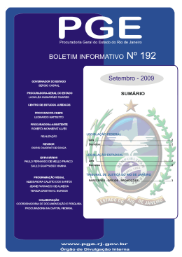 Setembro - 2009 - Governo do Estado do Rio de Janeiro