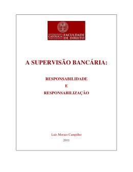 a supervis&atilde;o banc&aacute;ria: responsabilidade e responsabiliza&ccedil;&atilde;o