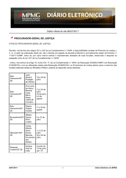 Di&aacute;rio oficial do dia 06/07/2011 PROCURADOR