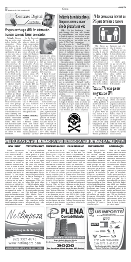 1/3 das pessoas usa Internet ou SMS para