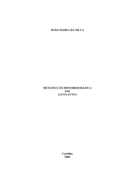 JO&Atilde;O MARIA DA SILVA METAFIC&Ccedil;&Atilde;O HISTORIOGR&Aacute;FICA