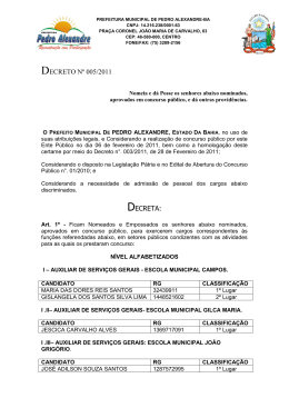 decreto nomea&ccedil;&atilde;o