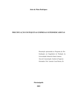 Jo&atilde;o da Mata Rodrigues PRECIFICA&Ccedil;&Atilde;O EM PEQUENAS