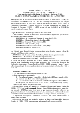 Sele&ccedil;&atilde;o simplificada - Matem&aacute;tica