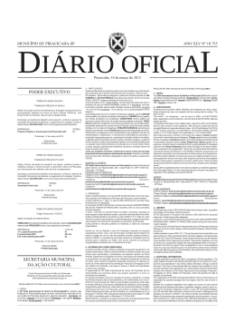 14 de mar&ccedil;o de 2012 - Prefeitura de Piracicaba