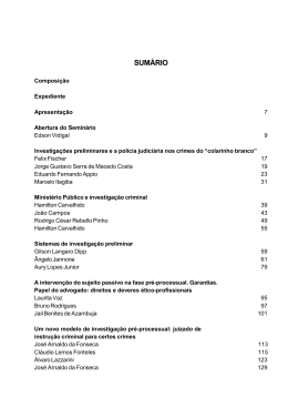 propostas para um novo modelo de persecu&ccedil;&atilde;o criminal