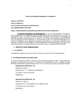 do Edital - Prefeitura Municipal de Montauri/RS
