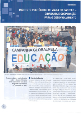 Cidadania e Coopera&ccedil;&atilde;o para o Desenvolvimento