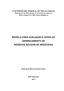 modelo para avalia&ccedil;&atilde;o e apoio ao gerenciamento de