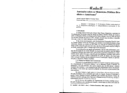 Anota&ccedil;&otilde;es Sobre os Minist&eacute;rios P&uacute;blicos Brasileiro