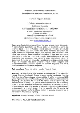 Postulados da Teoria Alternativa da Moeda