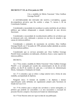 DECRETO N 333, de 29 de junho de 1999 Cria