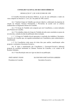 Resolução CNRH nº 03/1999