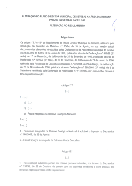 altera&ccedil;&atilde;o do plano director municipal de set&uacute;bal na &aacute;rea da mitrena