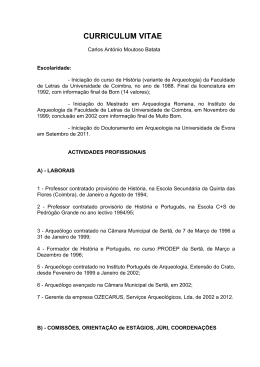 CV Carlos Batata - Instituto Politécnico de Tomar