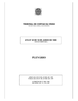 PLEN&Aacute;RIO - Tribunal de Contas da Uni&atilde;o