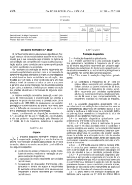 Despacho Normativo n.º 36/99,de 22 de julho