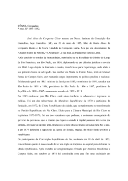 C&Eacute;SAR, Cerqueira * pres. SP 1891-1892. Jos&eacute; Alves de
