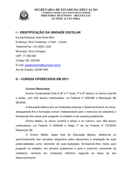 Jose Alves Mira - Diretoria de Ensino Regi&atilde;o Ja&uacute;