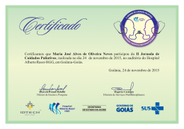 Certificamos que Maria José Alves de Oliveira Neves participou da II