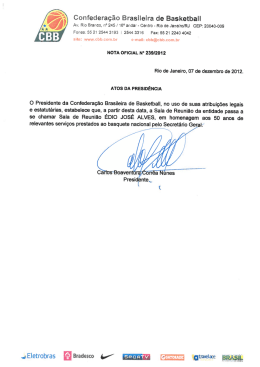 N° 239/2012 - Confederação Brasileira de Basketball #CBB