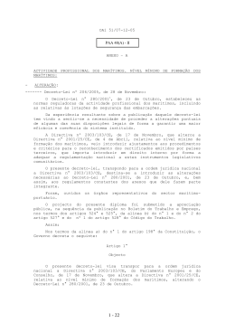 Decreto-Lei n&ordm; 206/2005, de 28 de Novembro