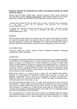 Esquema especial de transportes por &ocirc;nibus nos grandes eventos