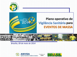 Plano operativo de Vigil&acirc;ncia Sanit&aacute;ria para EVENTOS DE