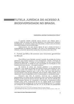 TUTELA JURÍDICA DO ACESSO À BIODIVERSIDADE NO BRASIL